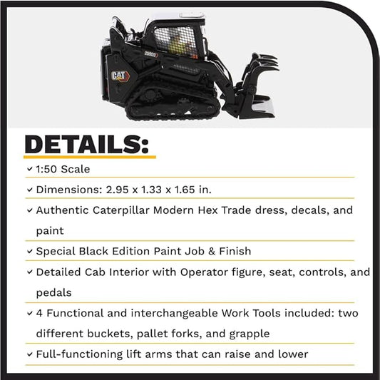 CAT® 1:50 Scale Model – 259D3 Compact Track Loader - Special Black Finish