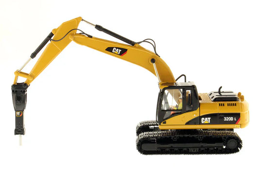 CAT® 1:50 Scale Model – 320D L Hydraulic Excavator with Hammer