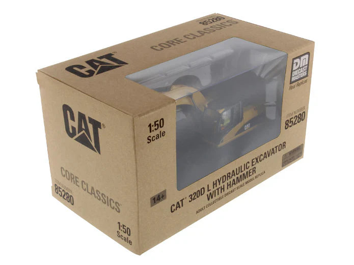 CAT® 1:50 Scale Model – 320D L Hydraulic Excavator with Hammer
