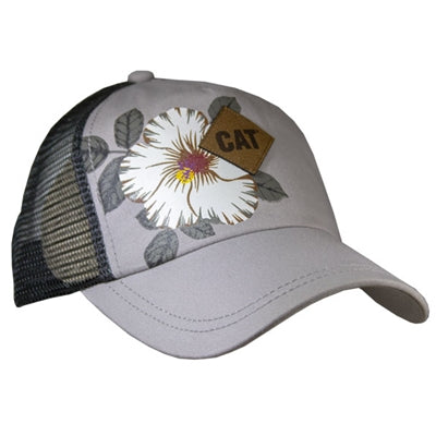 CAT® Ladies Gray With White Flowers Cap