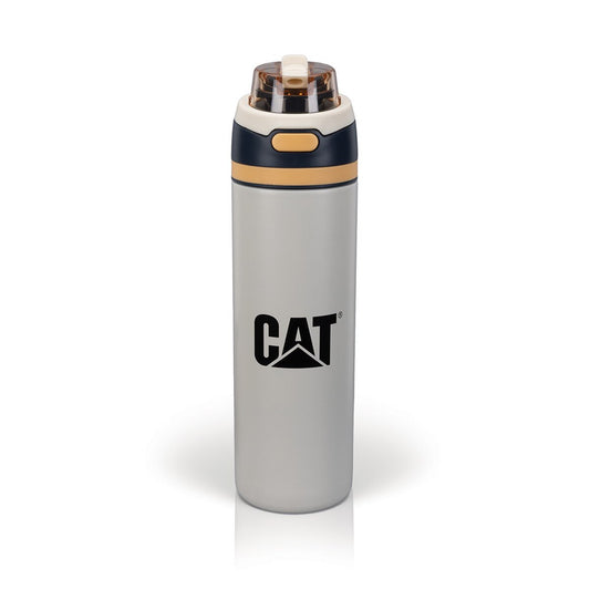 CAT® Recycled Flip Straw Bottle – 28 oz Stainless Steel Water Bottle