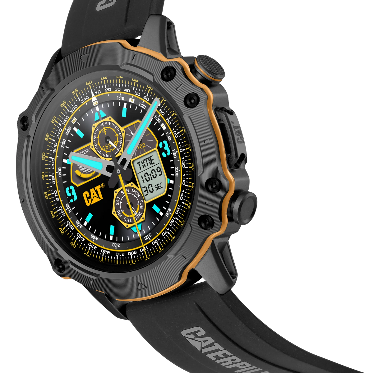 Reloj inteligente híbrido Cat® – Negro/Amarillo