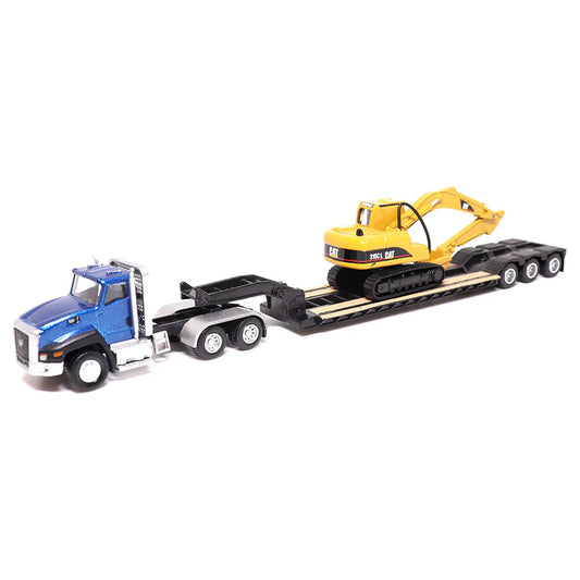 CAT® 1:87 Scale Model – CT660 Day Cab Tractor with Lowboy Trailer and 315C L Hydraulic Excavator