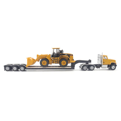 CAT® 1:87 Scale Model – CT681 Day Cab Tractor with Lowboy Trailer and 950G Wheel Loader