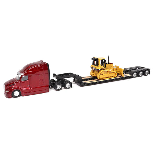 Peterbilt 1:87 Scale Model 579 UltraLoft Tandem Tractor with Lowboy Trailer and CAT® D5M Dozer