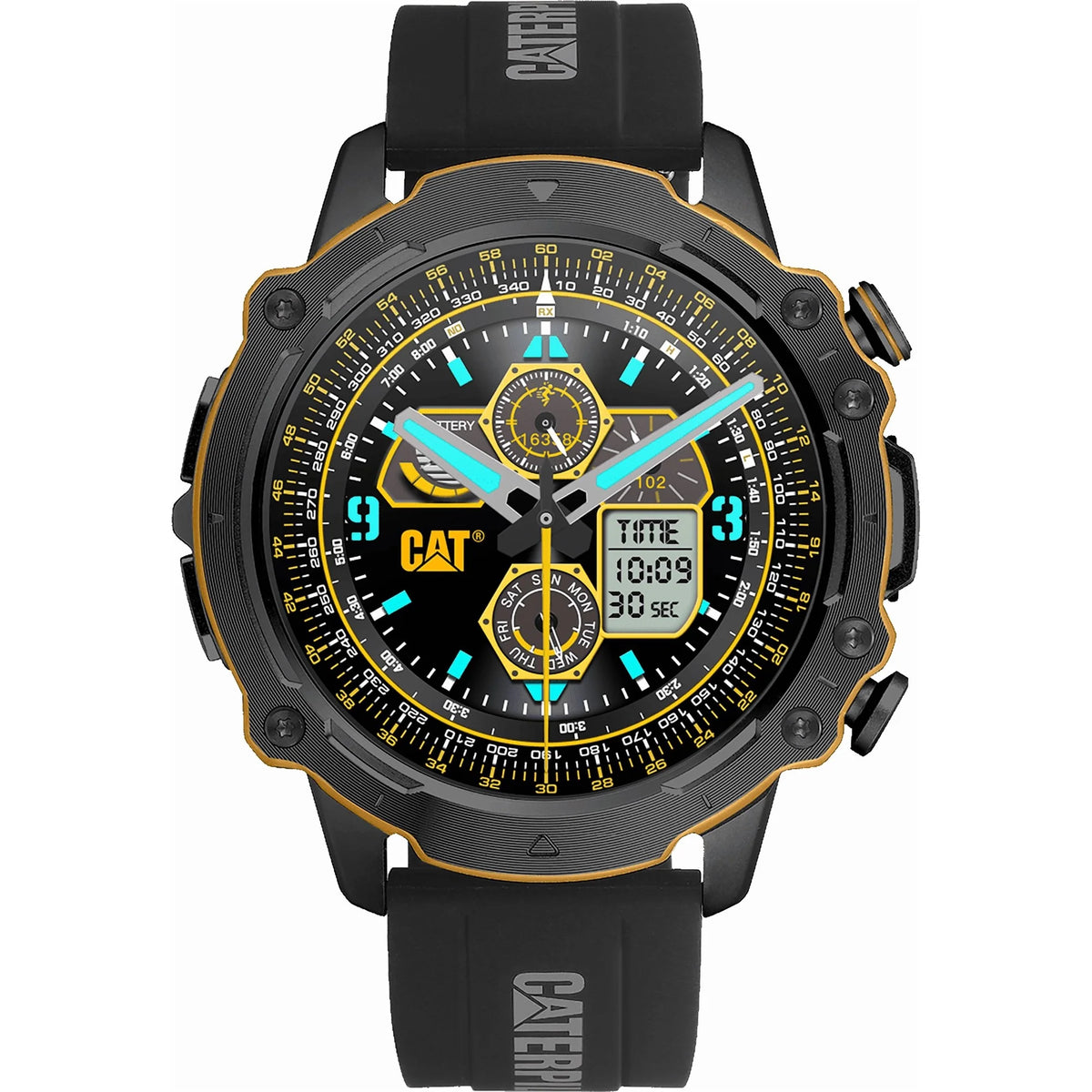 Reloj inteligente híbrido Cat® – Negro/Amarillo
