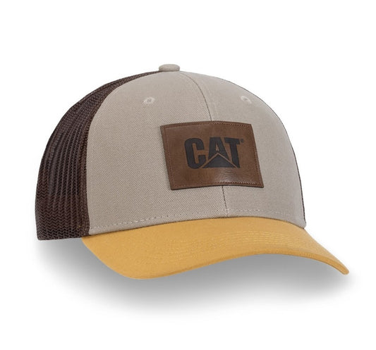 CAT® Cap - Khaki & Brown Mesh