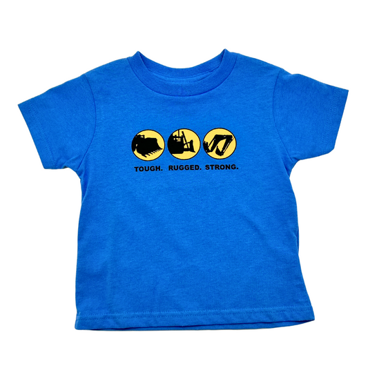 CAT® Kids' "Tough, Rugged, Strong" T-shirt - Blue