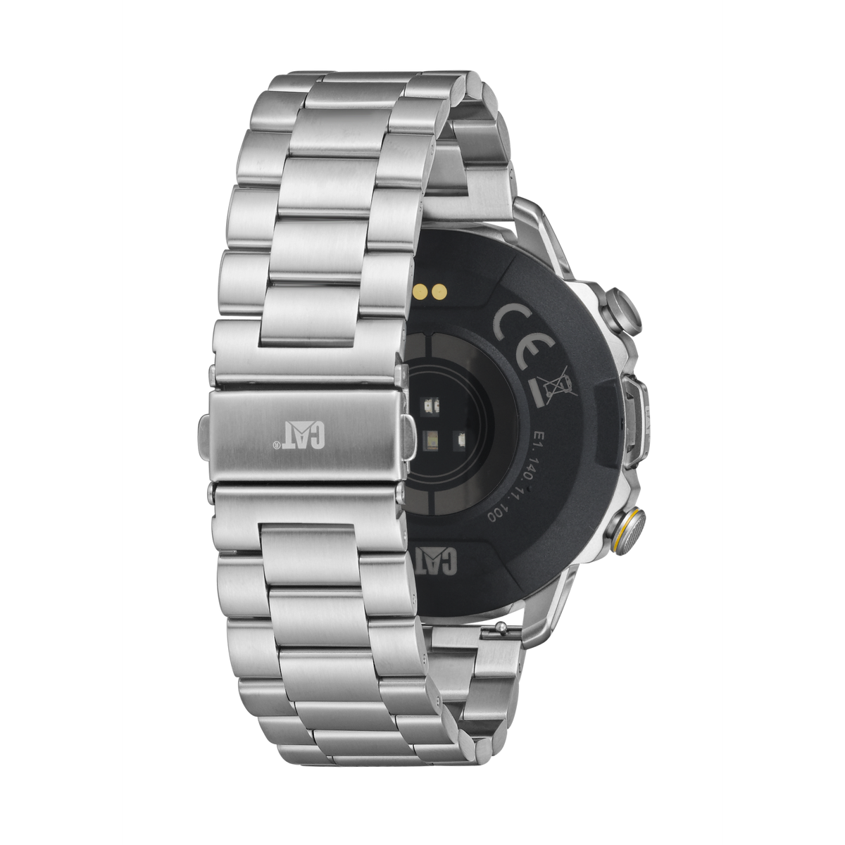 Reloj inteligente Cat® con correa de metal plateada